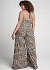 Back View Abstract Animal Print Jumpsuit
