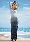 Full front view Strappy Ombre Maxi Dress