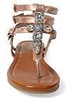 Full Front View Jeweled Gladiator Sandals