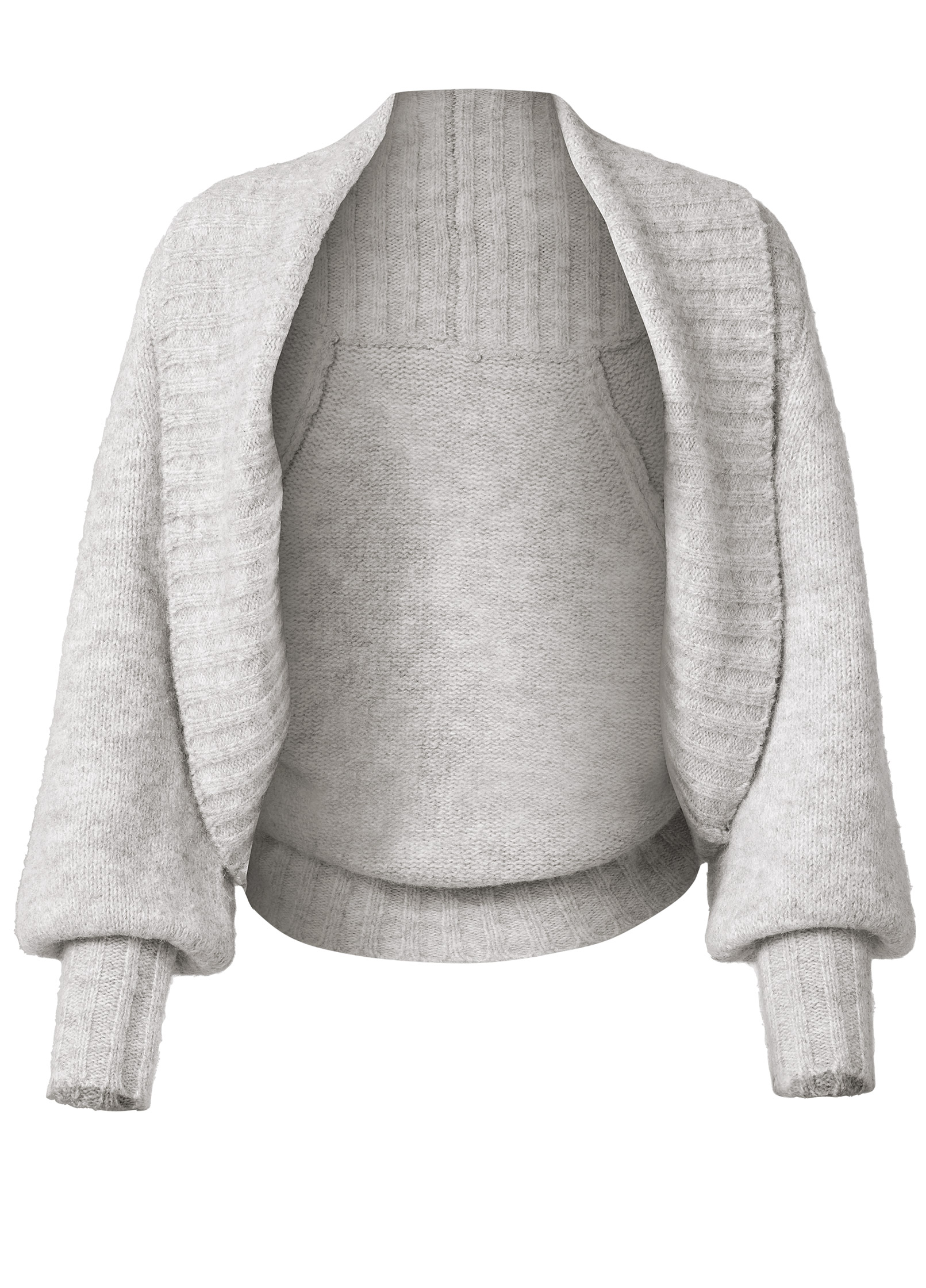 Gray on sale shrug sweater