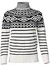 Cropped Front View Fair Isle Turtleneck Sweater