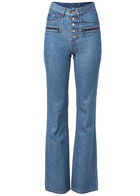 Alternate View Button Fly Relaxed Leg Jeans
