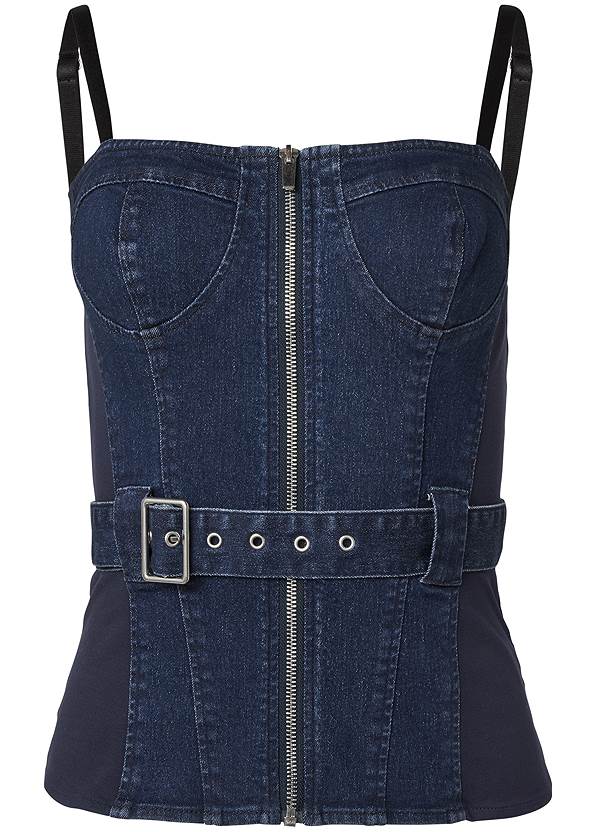 Ghost with background  view Denim Bustier Top