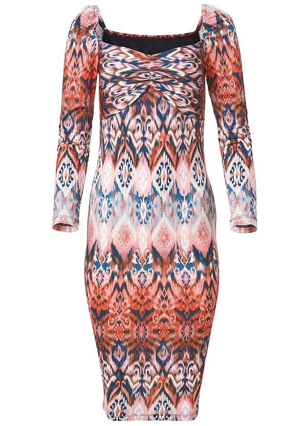 Ghost with background  view Printed Bodycon Dress