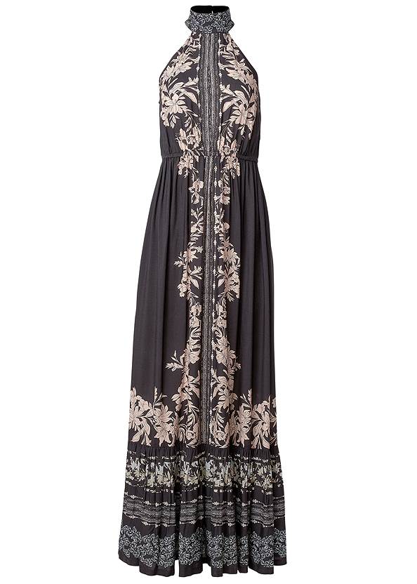 Ghost with background  view Printed Mock-Neck Maxi Dress