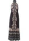 Ghost with background  view Printed Mock-Neck Maxi Dress