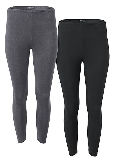 Plus Size Two Pack Cropped Leggings