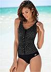 Front view Ruched One-Piece