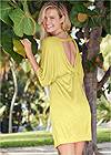 Full back view Deep V Cover-Up Tunic