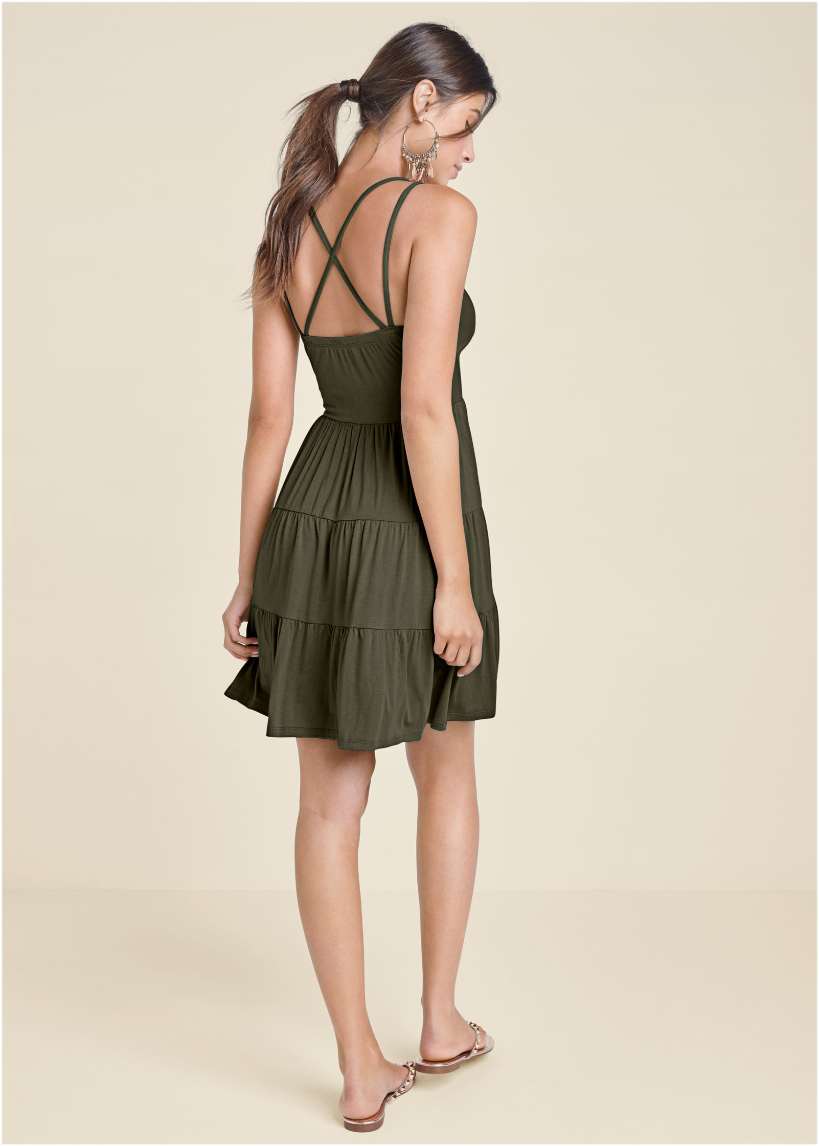 Venus olive shop green dress