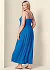 Back View Button-Front Maxi Dress