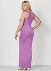 Back View Ruched Tank Maxi Dress