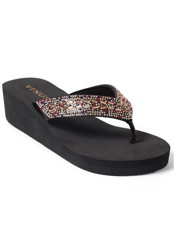 Embellished Thong Sandals