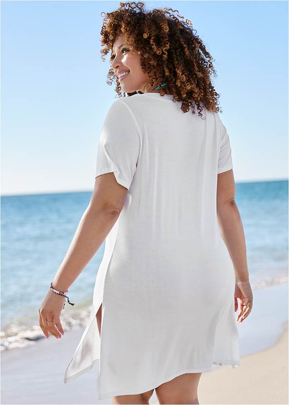Back View T-Shirt Cover-Up Dress