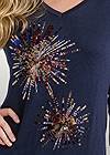 Detail front view Sequin Fireworks Sweater