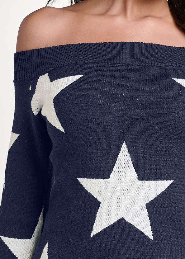 Detail front view Star Print Sweater