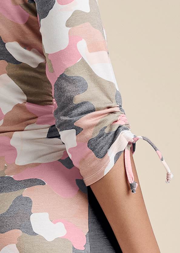 Detail back view Camo Color Block Dress