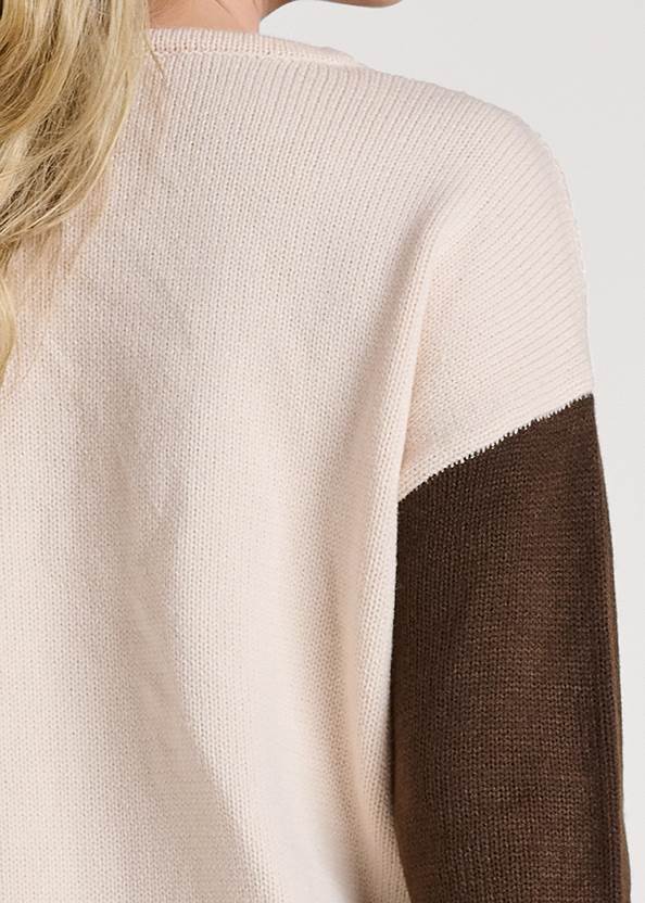 Alternate View Color Block Sleeve Sweater