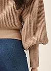 Detail back view Wrap Balloon Sleeve Sweater