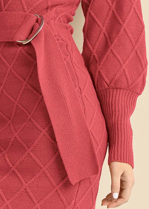 Alternate View Belted Midi Sweater Dress