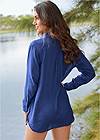 Back View Button Down Cover-Up Shirt