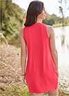 Full back view Twist Front Cover-Up Dress
