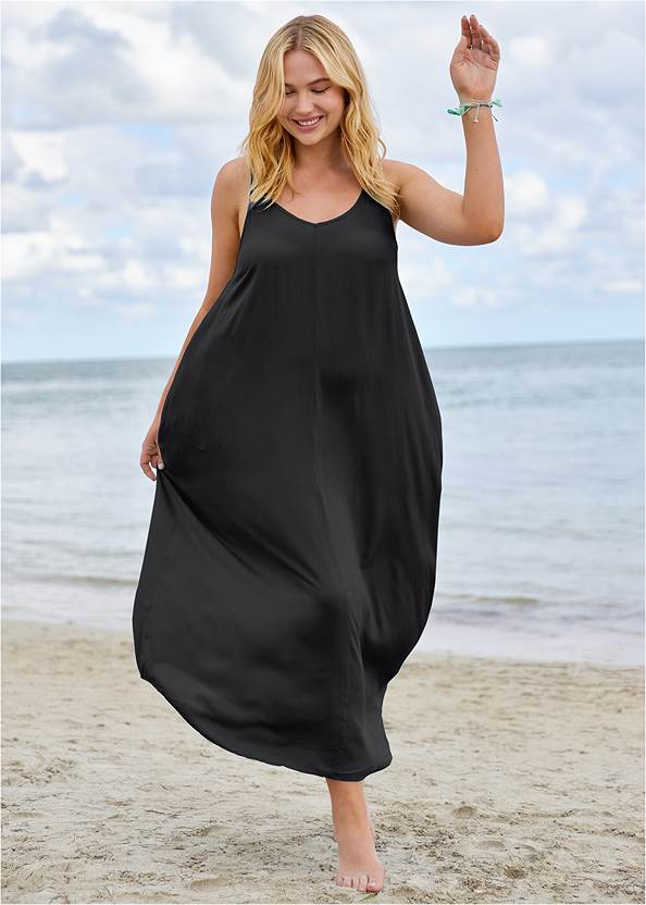 Front View Boho Maxi Dress Cover-Up