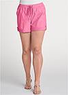 Cropped Front View Casual Pull-On Walking Shorts