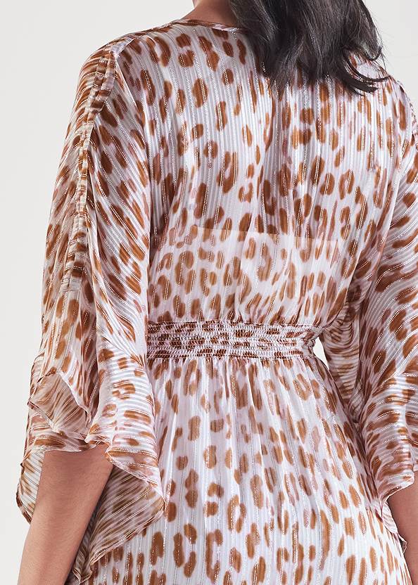 Detail back view Classic Cheetah Print Maxi Dress
