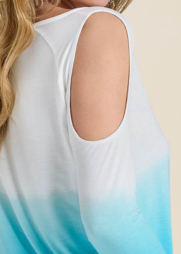 Alternate View Ombre Cold-Shoulder Top