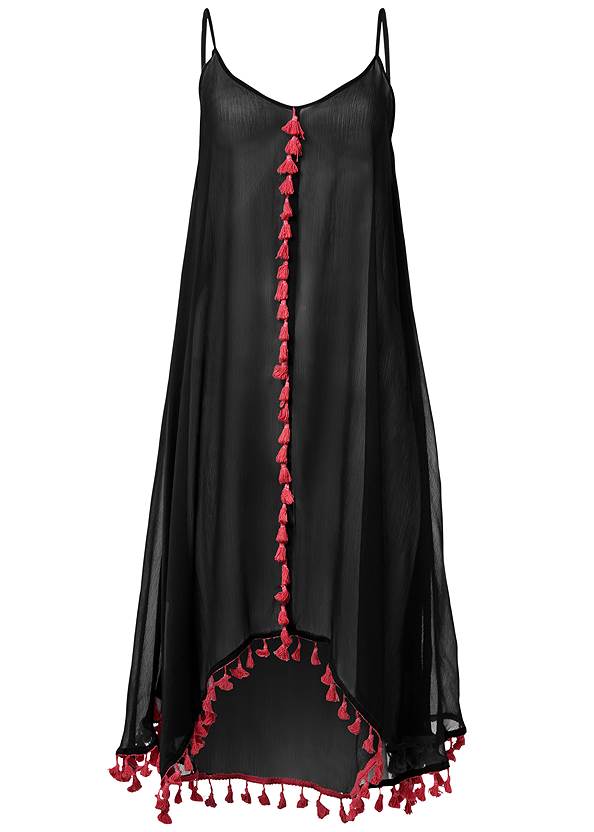 Ghost with background  view Tassel Dress Cover-Up