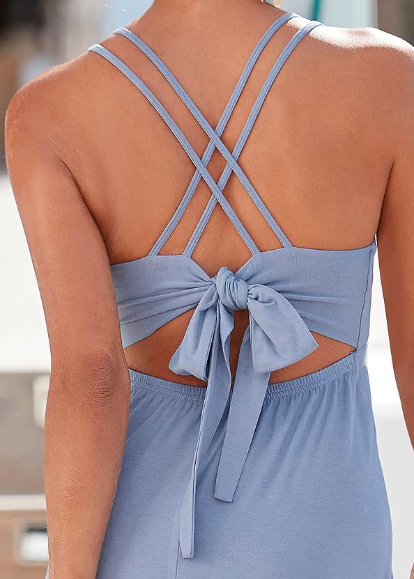 Alternate View Bow Detail Casual Dress