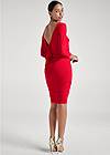 Full back view Tie Back Bodycon Dress
