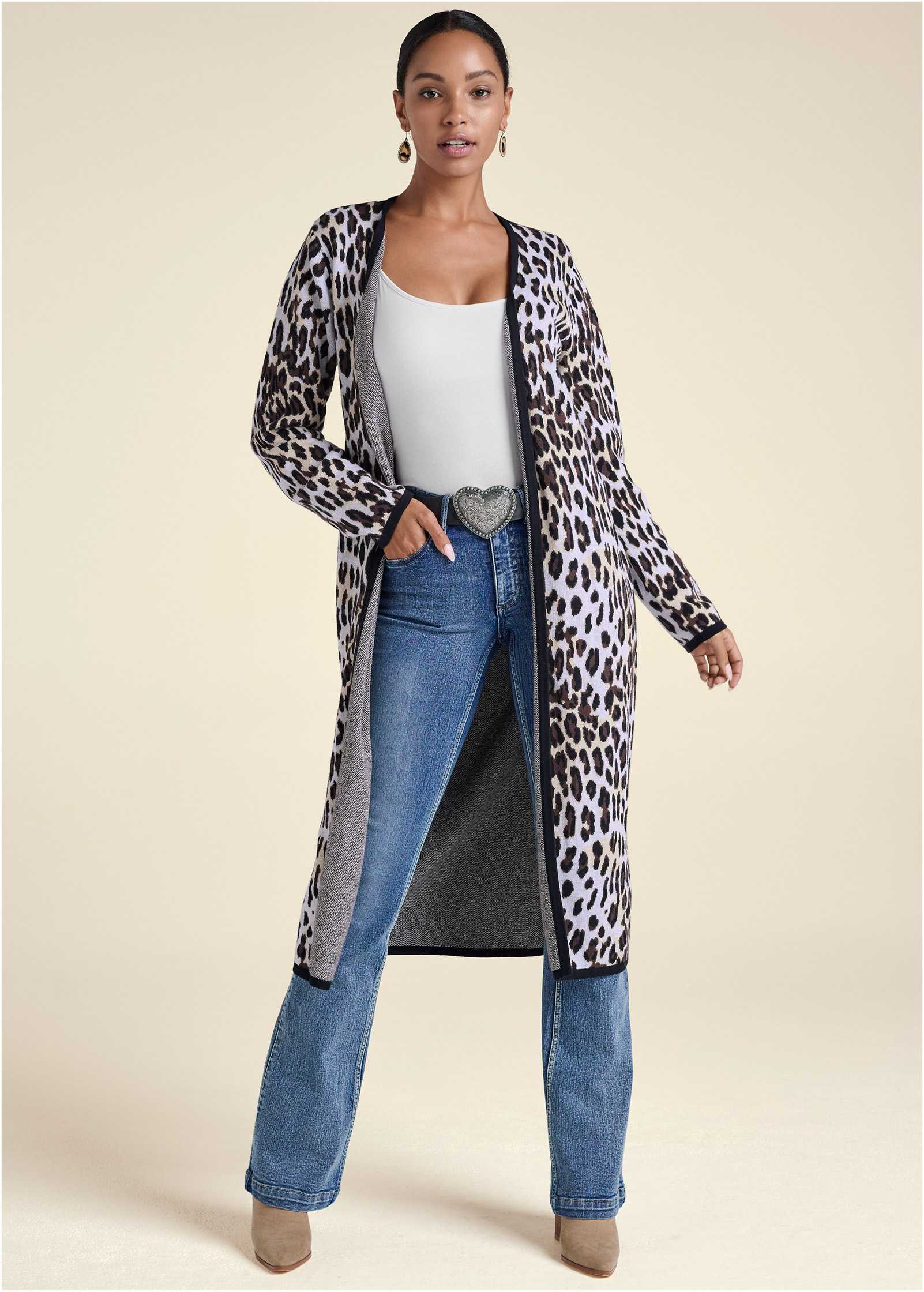 Zebra print duster outlet jacket