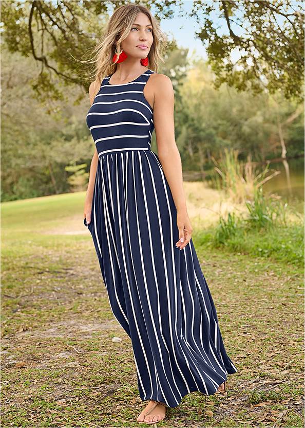 Front View Casual Maxi Dress
