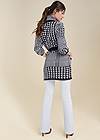 Back View Houndstooth Wrap Cardigan