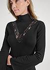 Detail  view Lace Bell-Sleeve Turtleneck Sweater