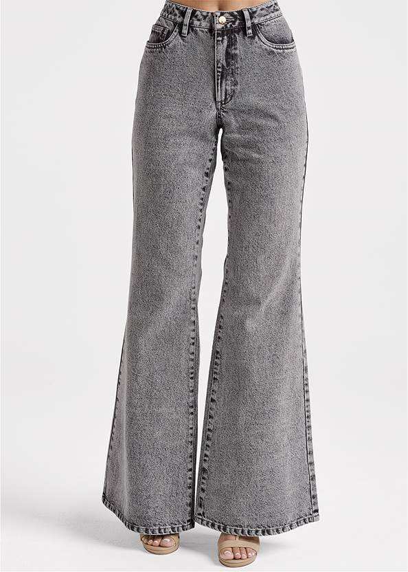 Waist down front view New Vintage Wide Flare Jeans