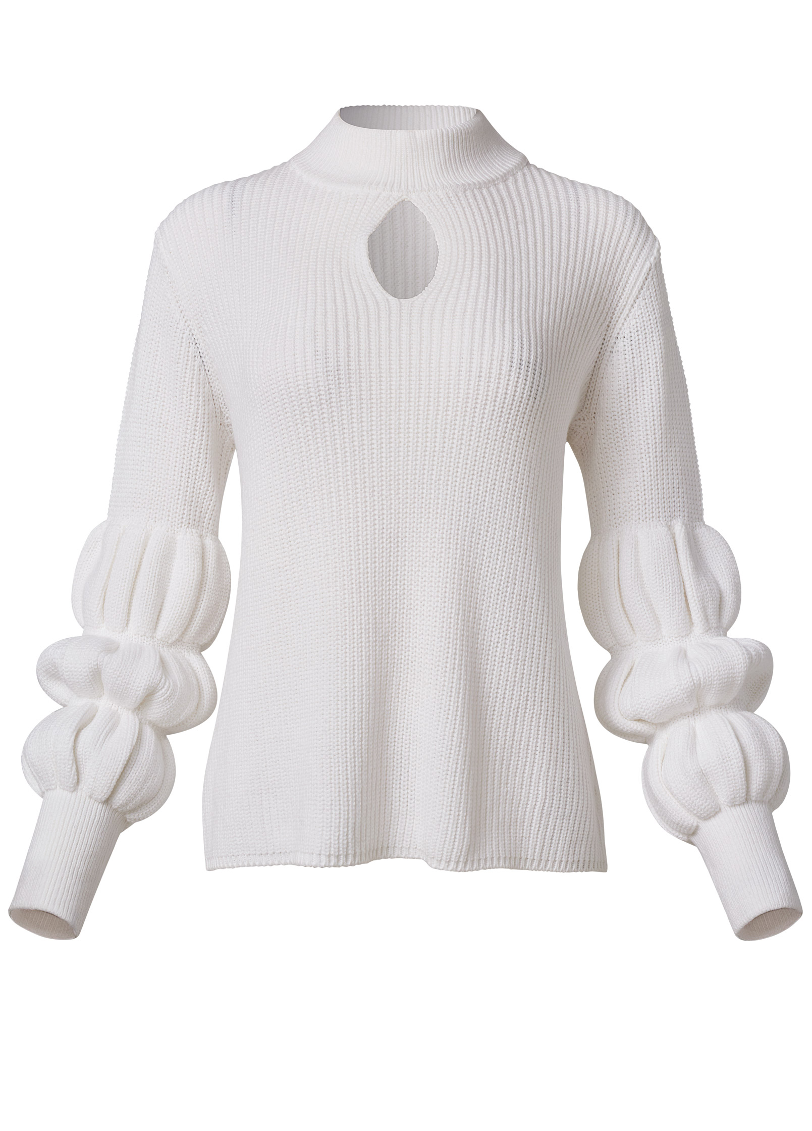 Tiered sleeve outlet sweater