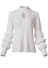 Ghost with background  view Keyhole Tiered Sleeve Sweater