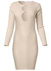 Ghost with background  view Keyhole Detail Embellished Sweater Dress
