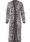 Ghost with background  view Snow Leopard Print Duster