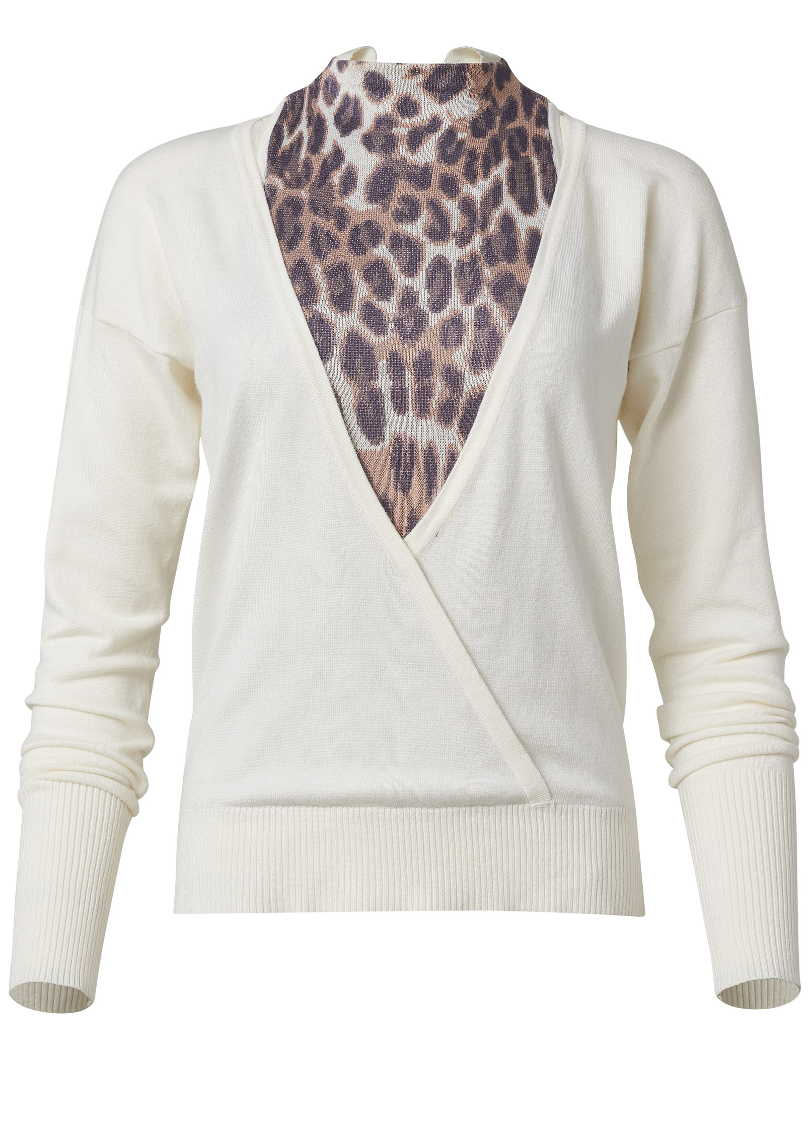 Leopard turtleneck sweater