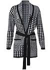 Ghost with background  view Houndstooth Wrap Cardigan
