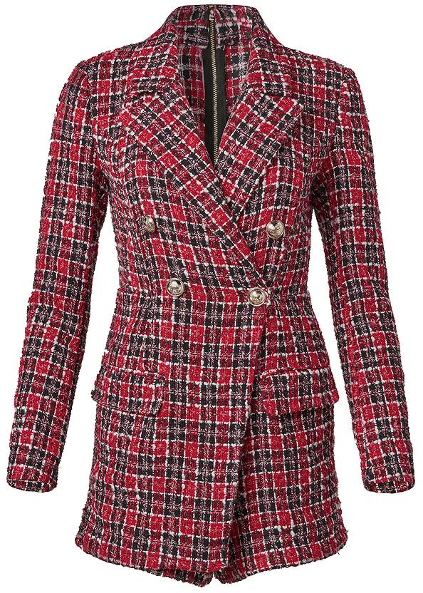 Ghost with background  view Tweed Button Detail Romper