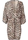 Ghost with background  view Twist Front Animal Print Dress