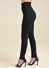 Waist down side view Piped High-Rise Ponte Pants