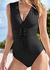 Detail front view Belted One-Piece