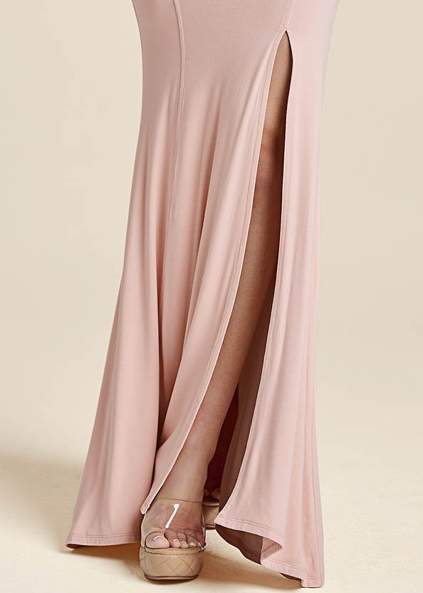Alternate View Ruched Bodycon Maxi Skirt