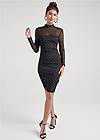 Full front view Embellished Mesh Dress